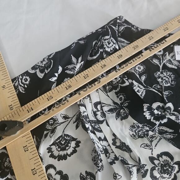 Kim Rogers Womens Button Up Blouse Multicolor Size PS 100% Polyester Half Sleeve - Picture 5 of 12